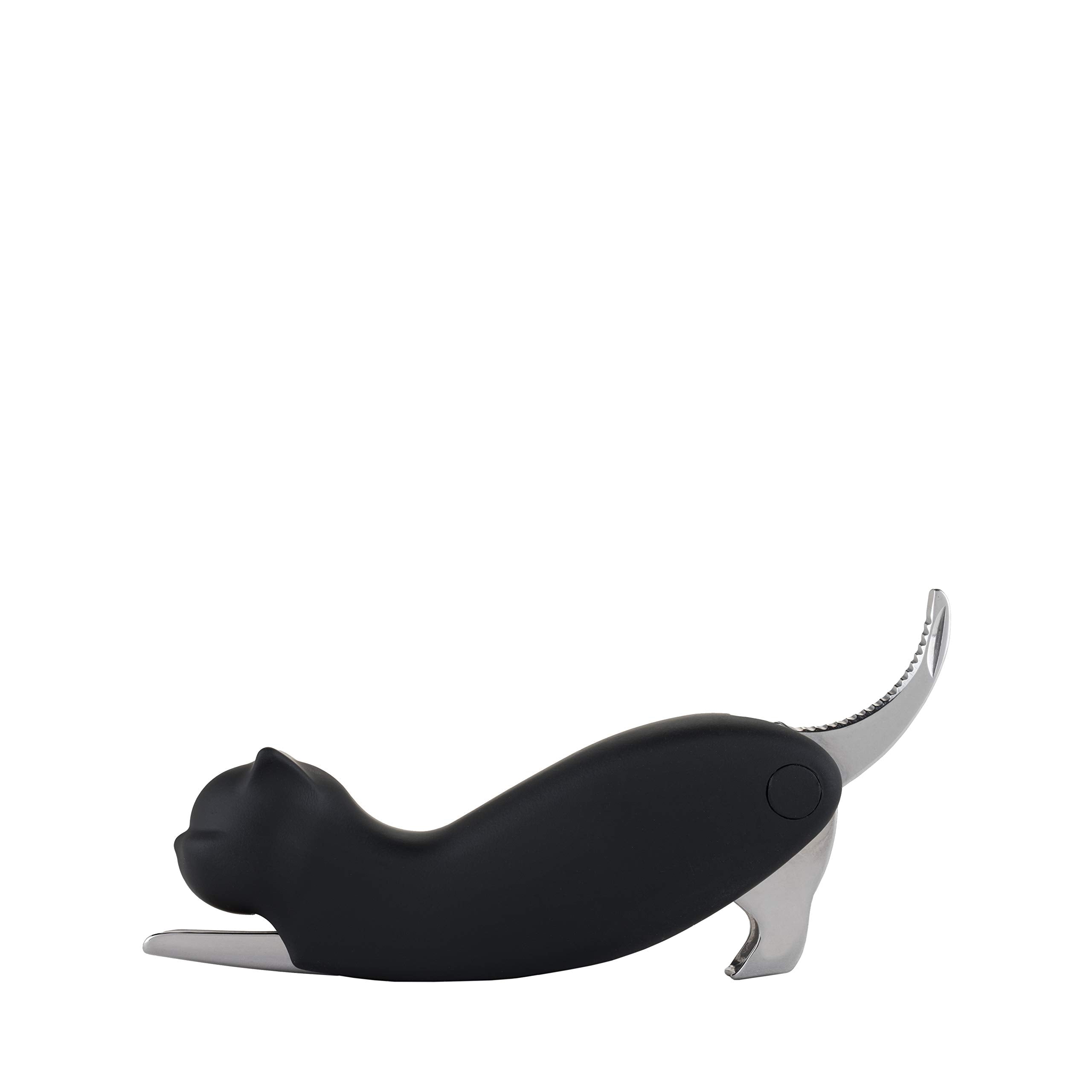 Allie, sacacorchos negro de True Zoo, facilita abrir vinos con estilo.