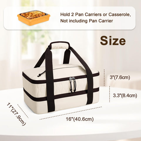 Trunab porta cazuelas con bolsillo exterior para cubiertos y condimentos.