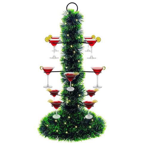 Tryitsbest torre arbol navidad visualización de tres niveles para servir champán con estilo.
