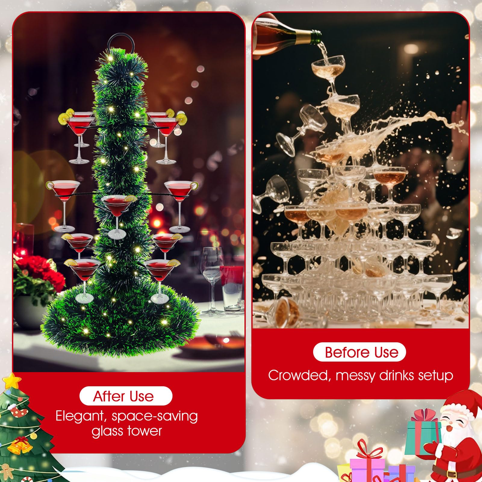 Tryitsbest torre-cóctel-martini-shot apta para vasos pequeños y cócteles variados.