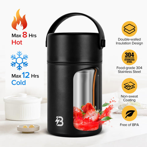 TSAKBAM Thermo, cuchara plegable incluida para comer sobre la marcha.