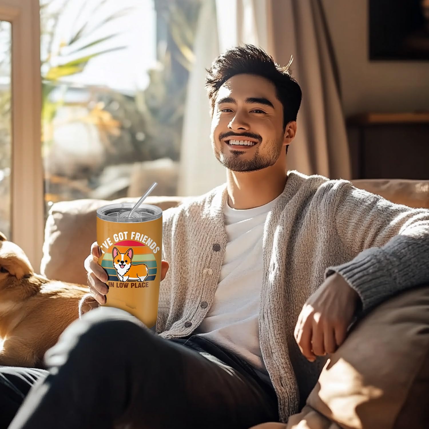 TSIMPLE vaso termico acero inoxidable Corgi, duradero y mantiene la frescura por horas