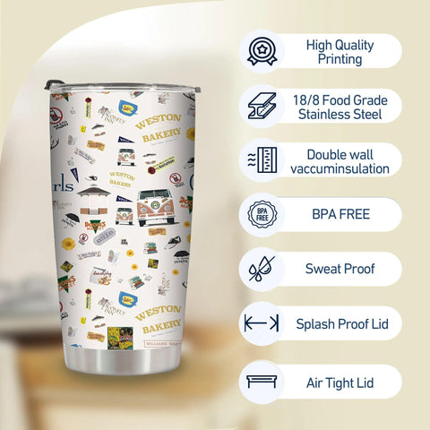 Vaso TSLOVER de 20 onzas con doble pared, mantiene caliente o frio