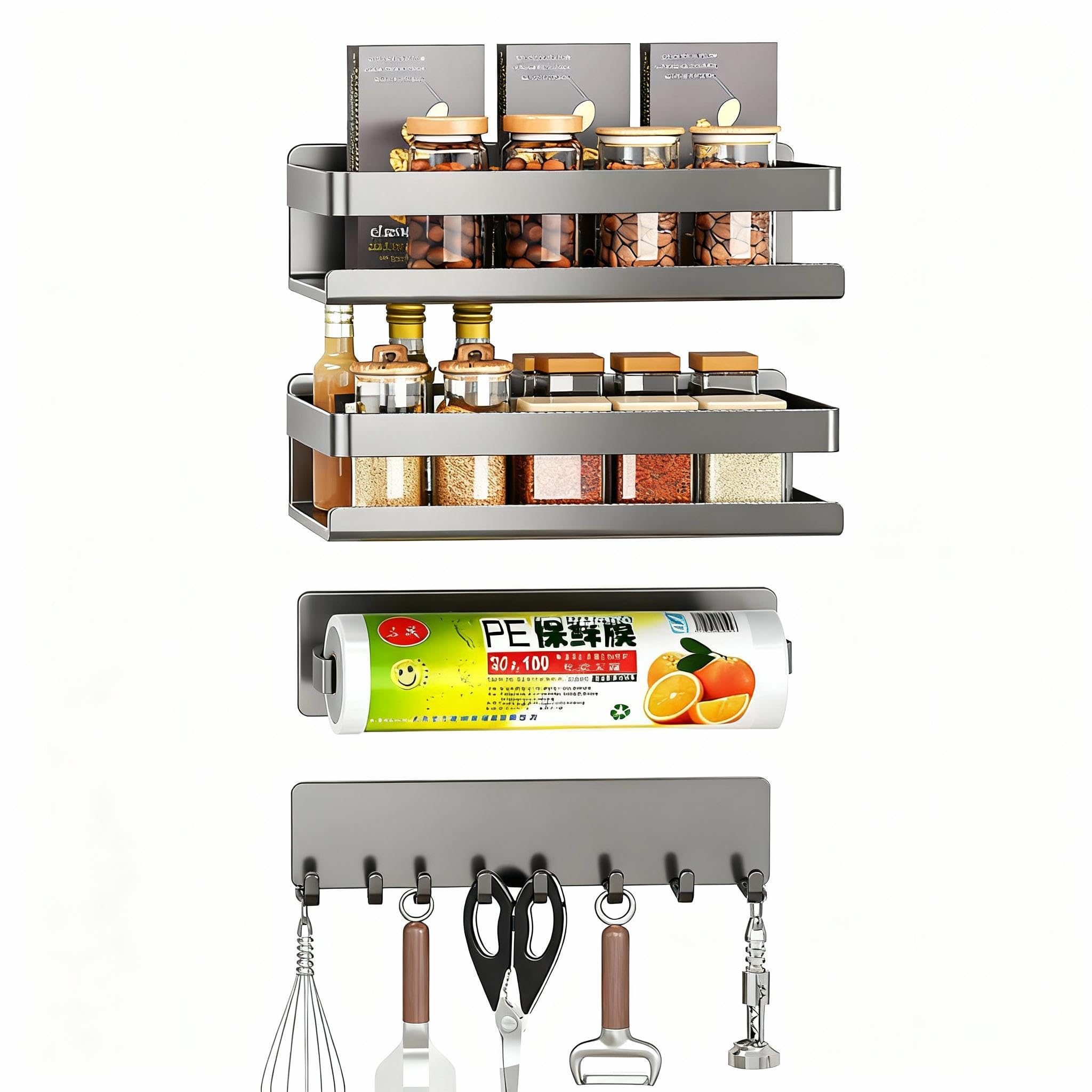 Tsmallbear estante magnético para especias, fácil acceso en la cocina