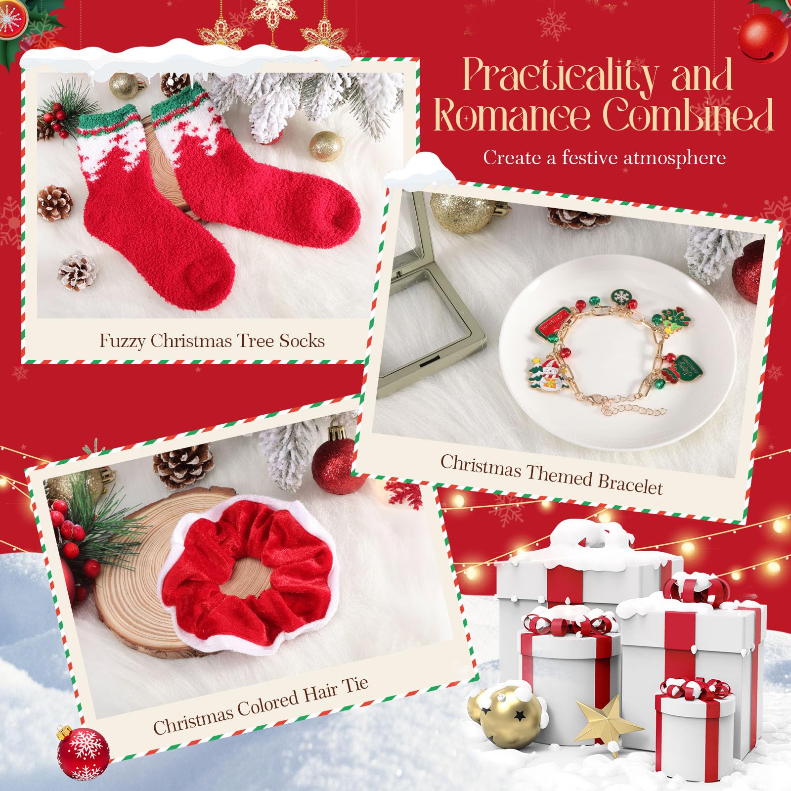 TsunNee toalla-roja-regalo-navidad: toalla suave para el baño festivo
