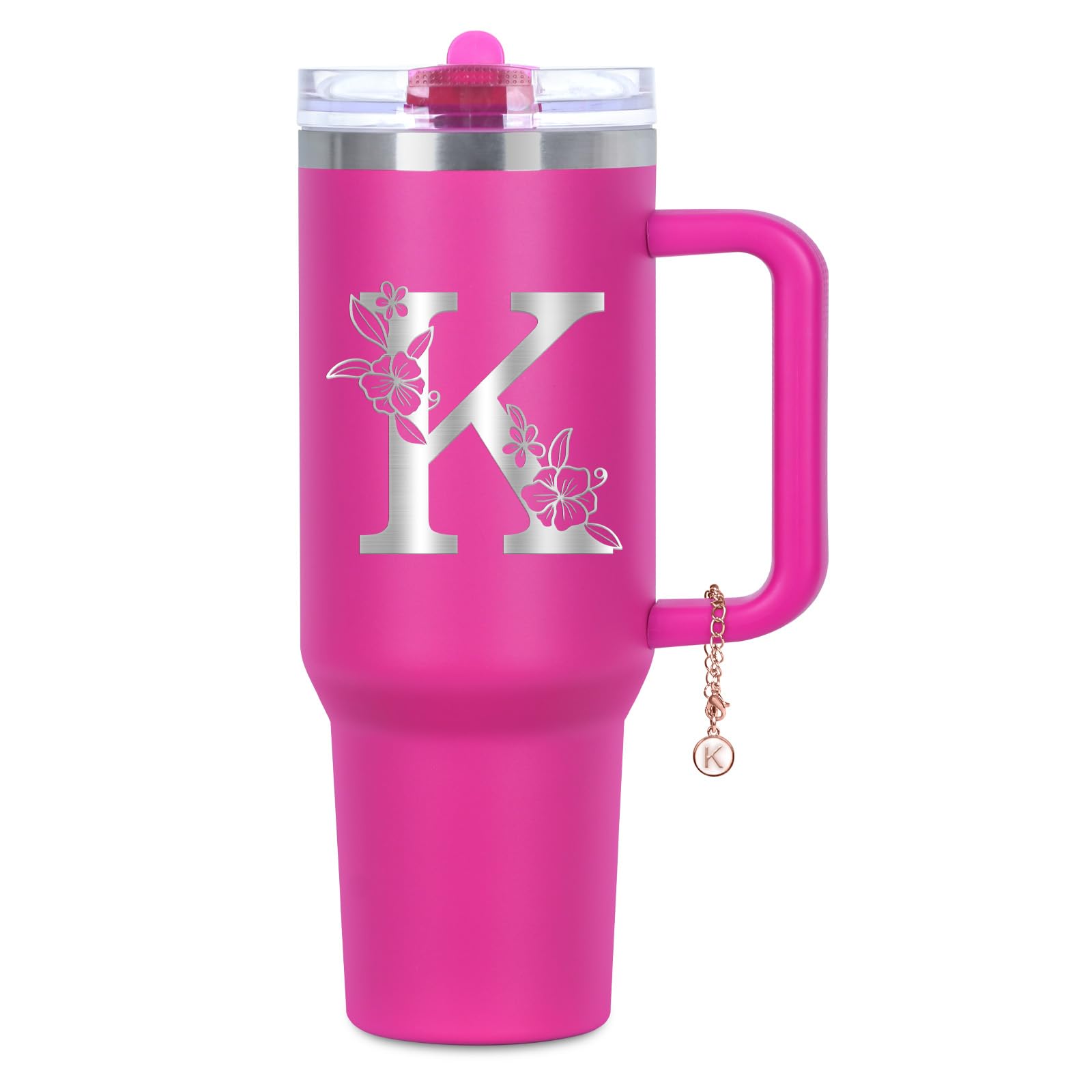 Tswofia 40 oz vaso personalizado con asa, ideal para transporte diario