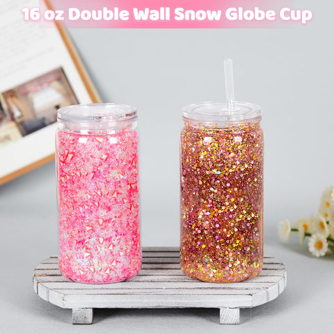 Tswofia tapa transparente para vaso plástico 16 oz con doble pared y cierre seguro.