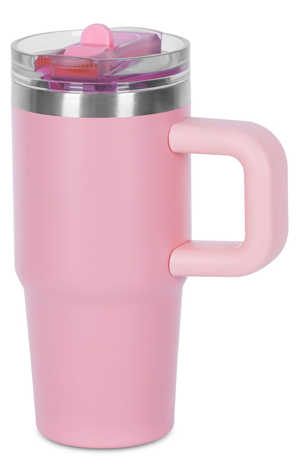 Tswofia tumbler con asa y tapa plegable, ideal para transporte diario.