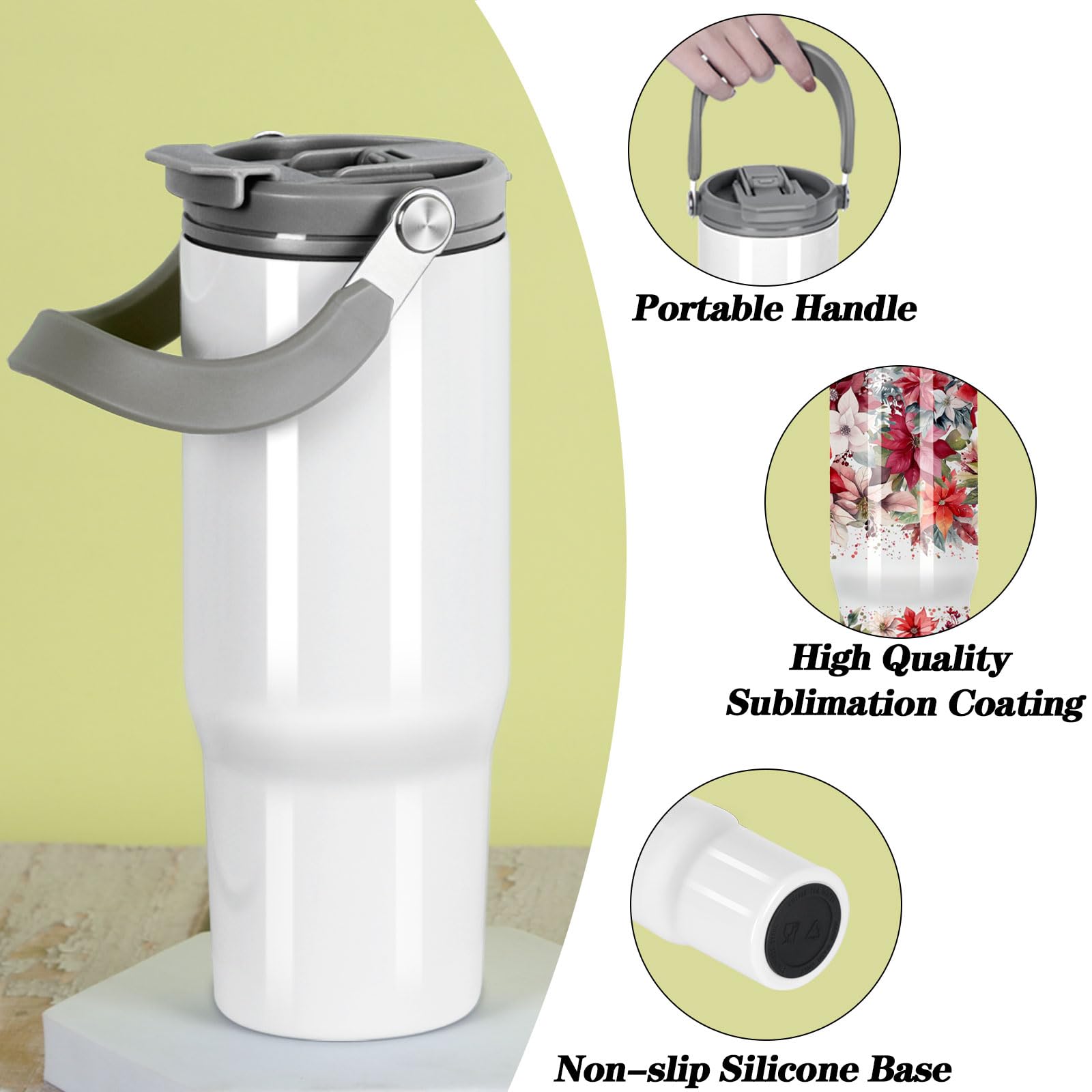 Vaso de acero inoxidable Tswofia 18/8, duradero para uso diario.