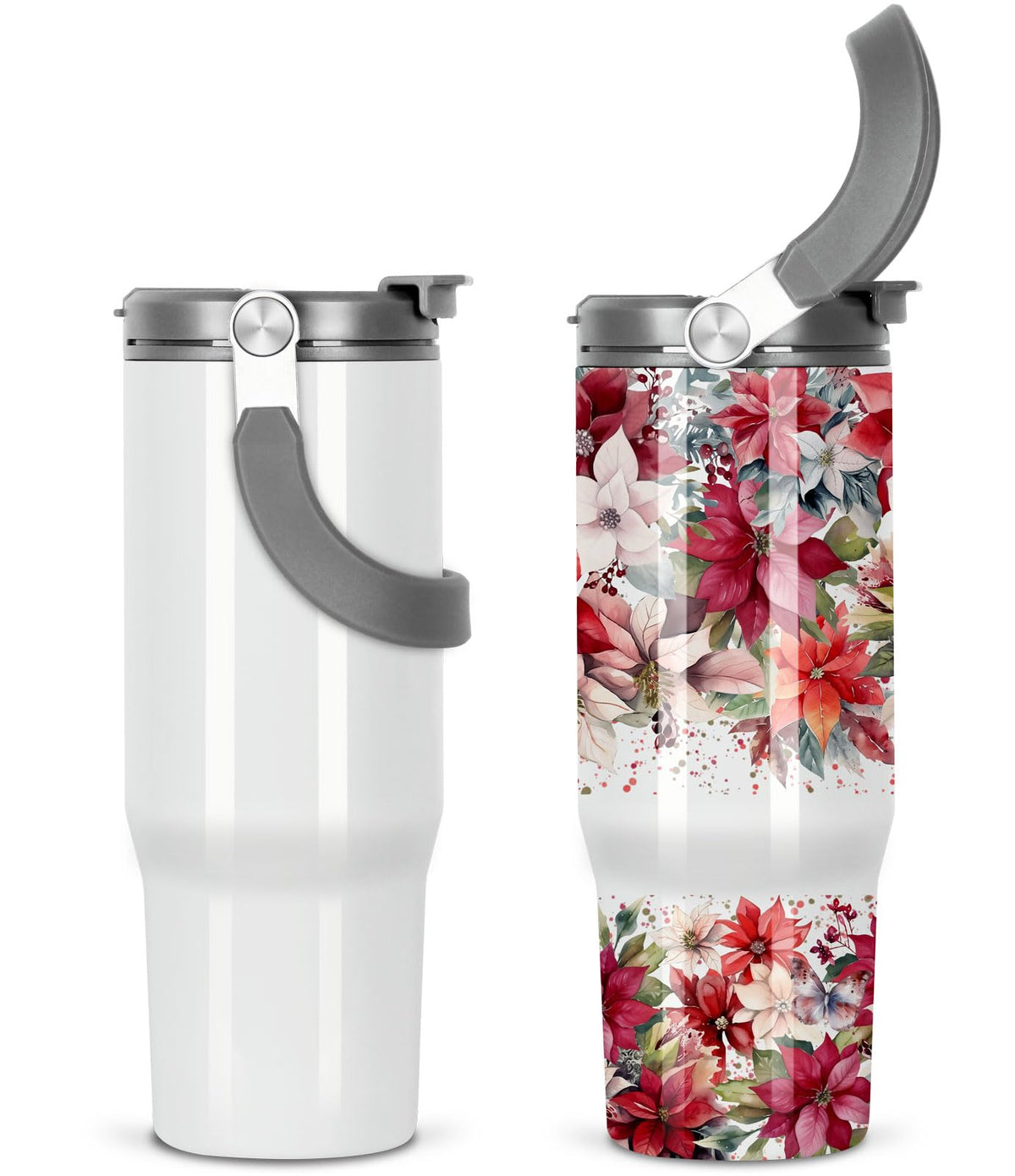 Vaso Tswofia 30 oz con mango portátil para sublimación personalizada.