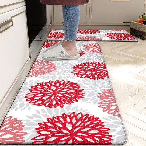 Tubeamin alfombras de cocina anti-deslizantes con acolchado para mayor confort al cocinar.