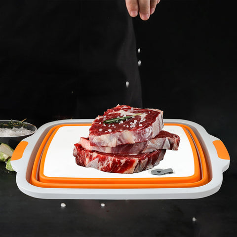 Tubo para barbacoa colapsable con diseño compacto para almacenamiento en vehículos recreativos y cocinas pequeñas.