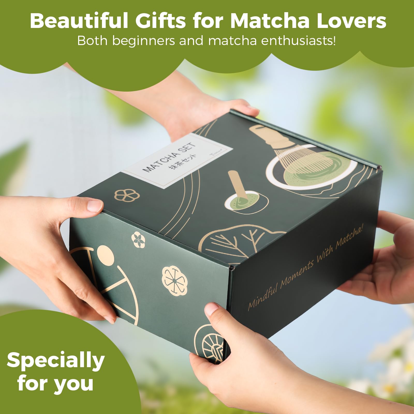 TUDRUKU caja regalo con diseño japonés, regalo perfecto para amantes del té
