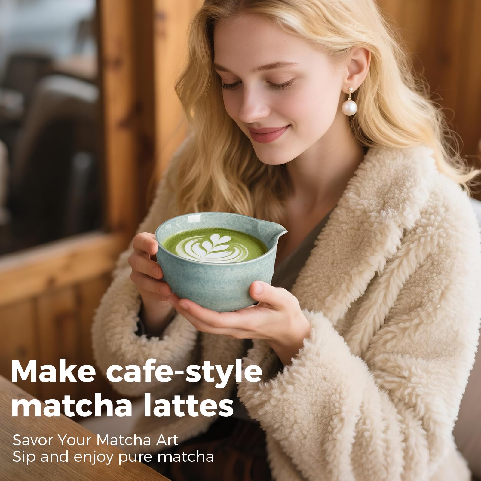 TUDRUKU cuchara medidora de matcha para porciones consistentes