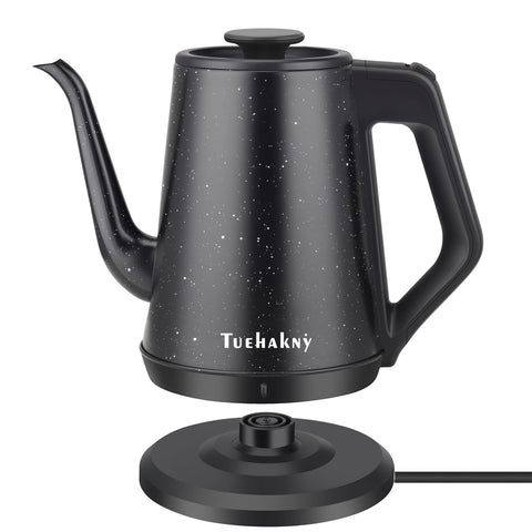 Hervidor Tuehakny 1L con cuello de cisne, capacidad para varias tazas.