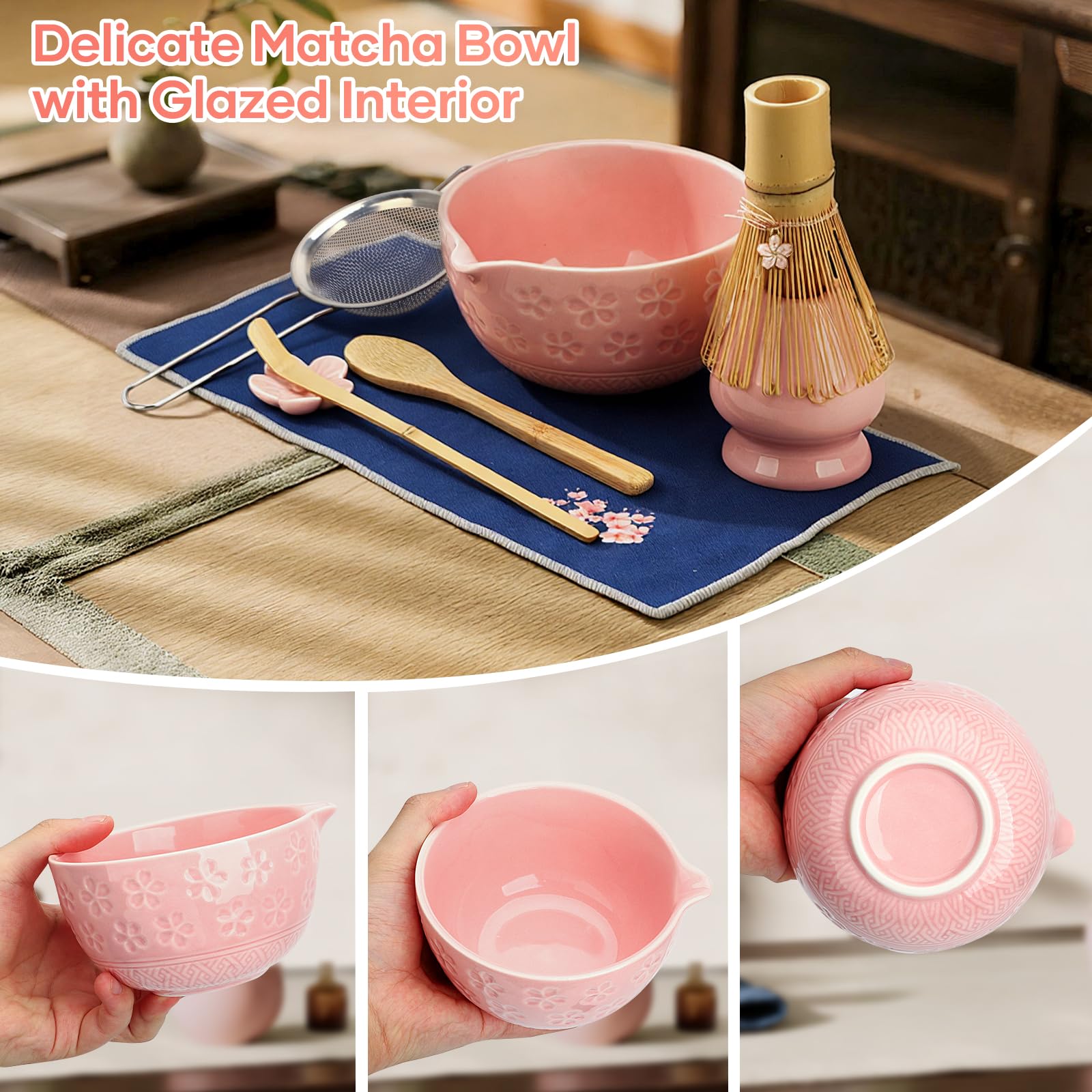 TUFGAM Matcha Kit: soporte para batidor que facilita el almacenamiento y la limpieza.