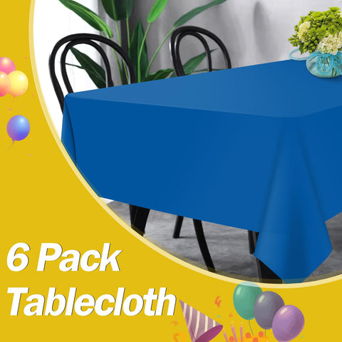Mantel plástico tujol azul real, ideal para cenas, picnics y celebraciones.