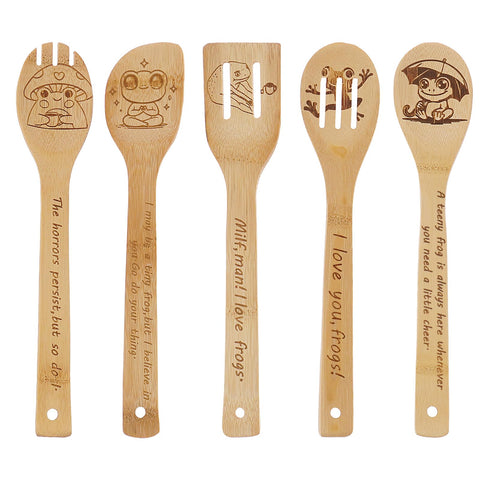 Tulunayn Rana: juego de cucharas de madera para cocinar y evitar sabor plástico.