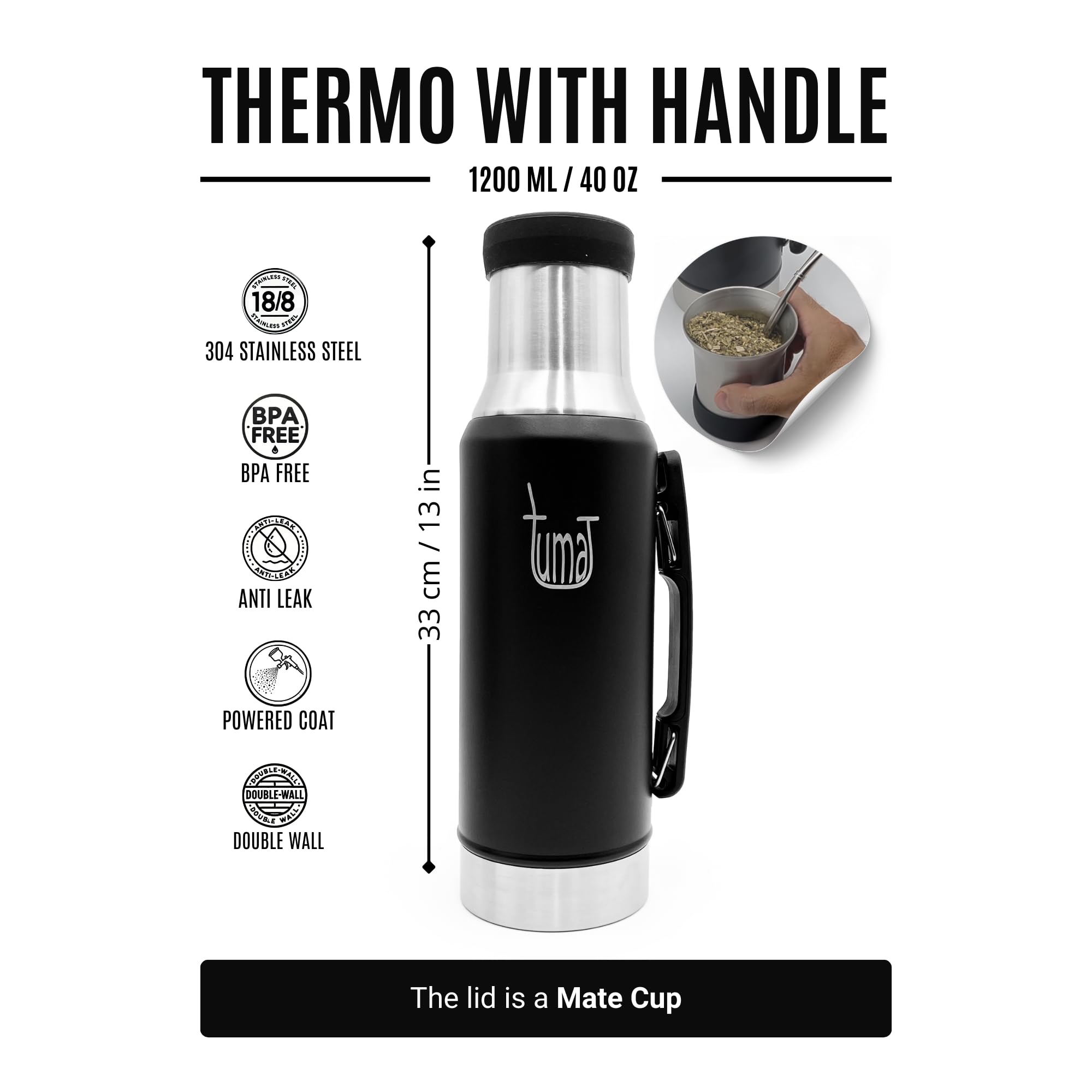 TUMA TU MATE boquilla con clip para verter yerba sin derrames