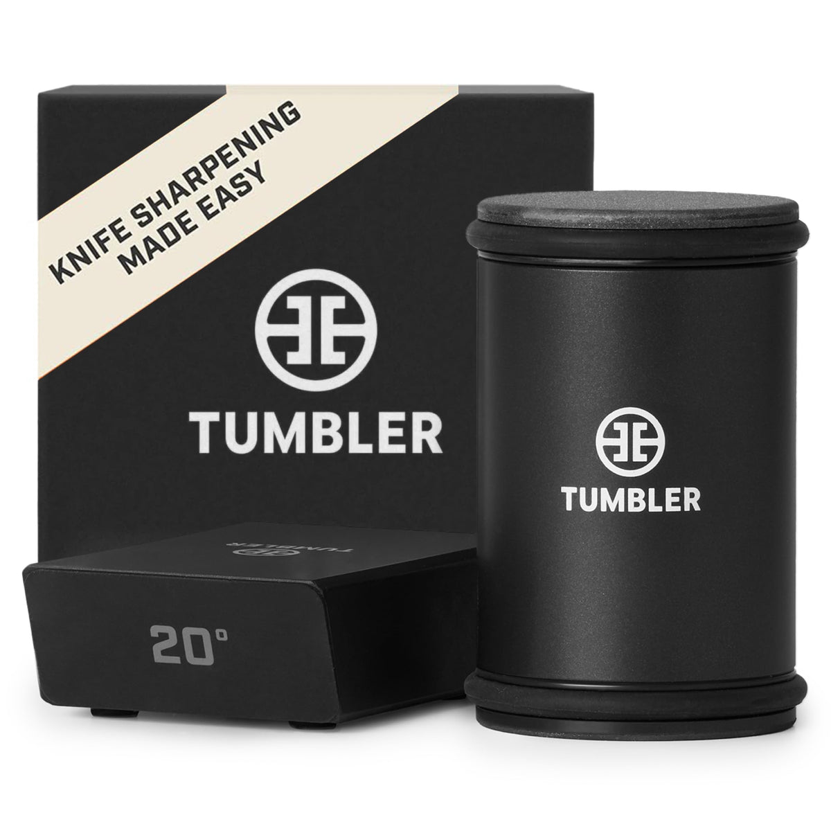 TUMBLER Pro con rodillo de afilado para cuchillos mejora el filo al cocinar.