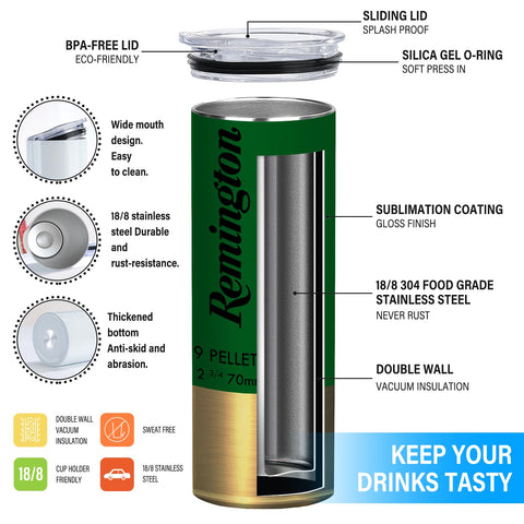 Capacidad de 20oz de TUMBTU para café, té y bebidas frías o calientes.