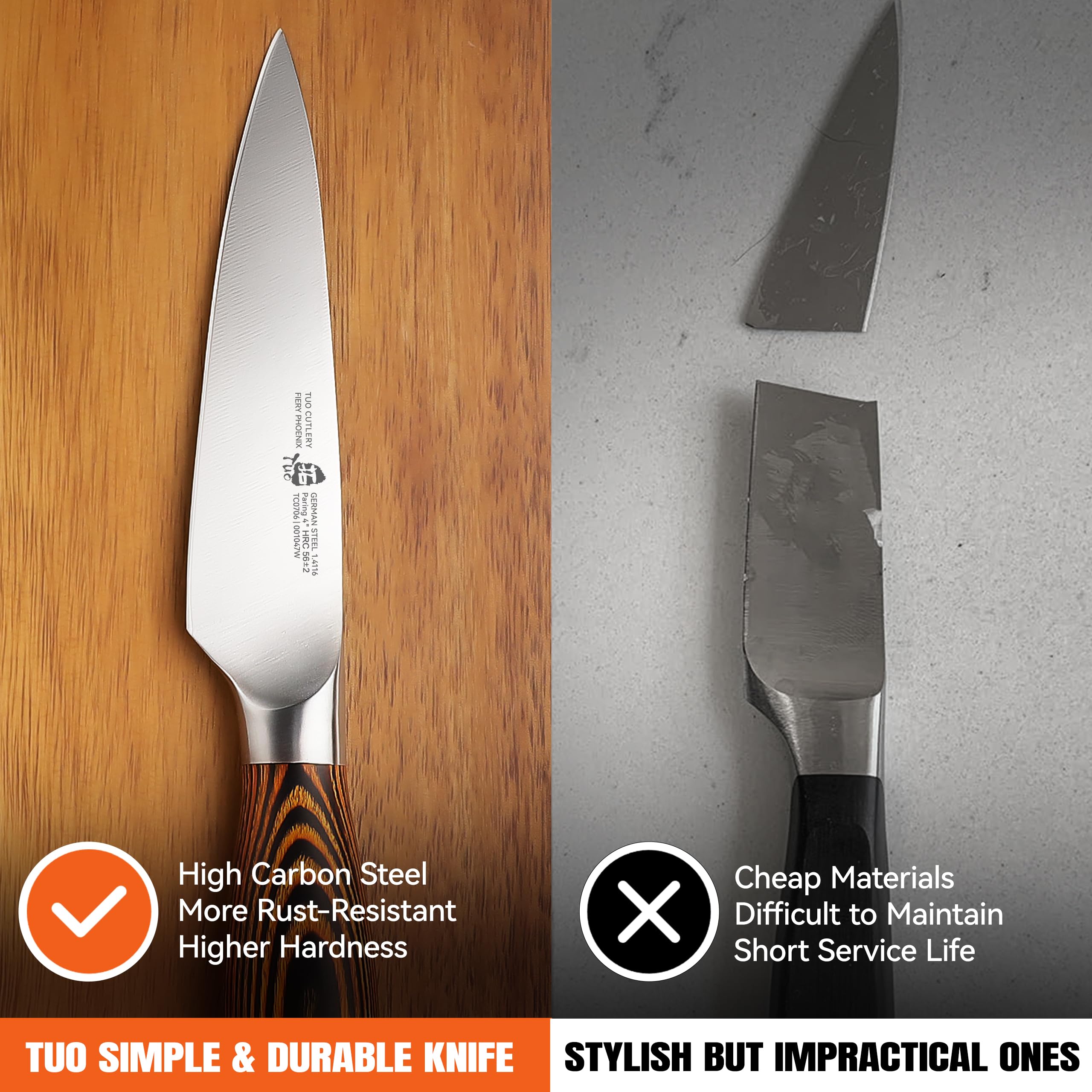 Cuchillo compacto TUO ideal para uso diario