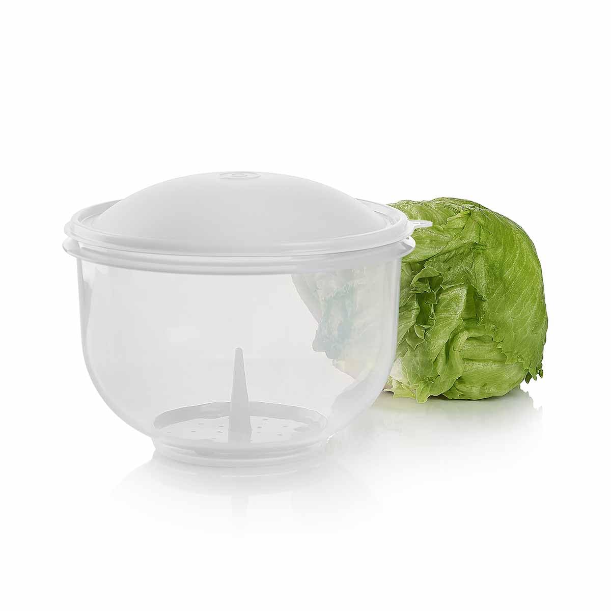 Tupperware contenedor para lechuga blanco, mantiene la lechuga fresca por más tiempo