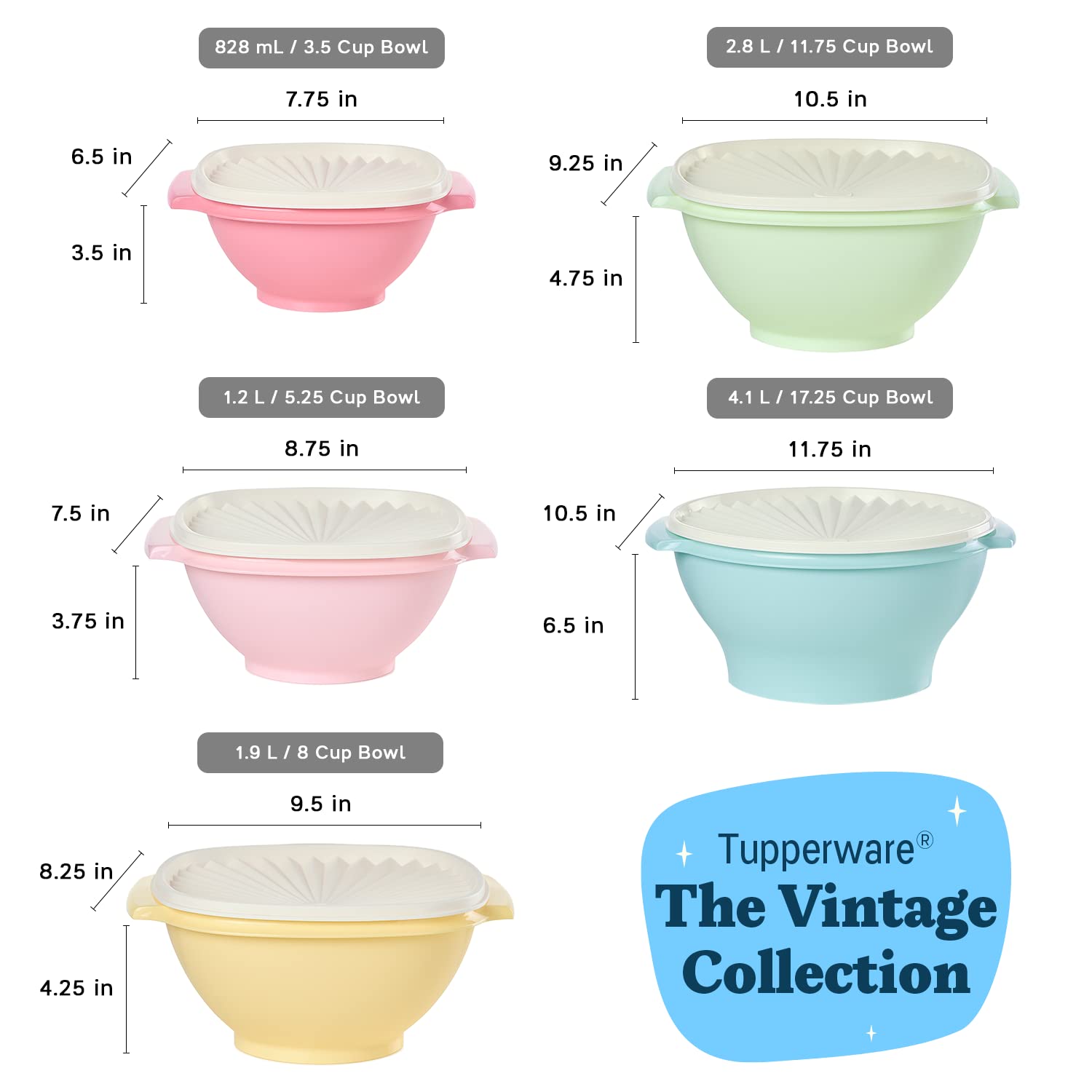 Tupperware Heritage almacenamiento eficiente, diseño clásico para organización diaria.
