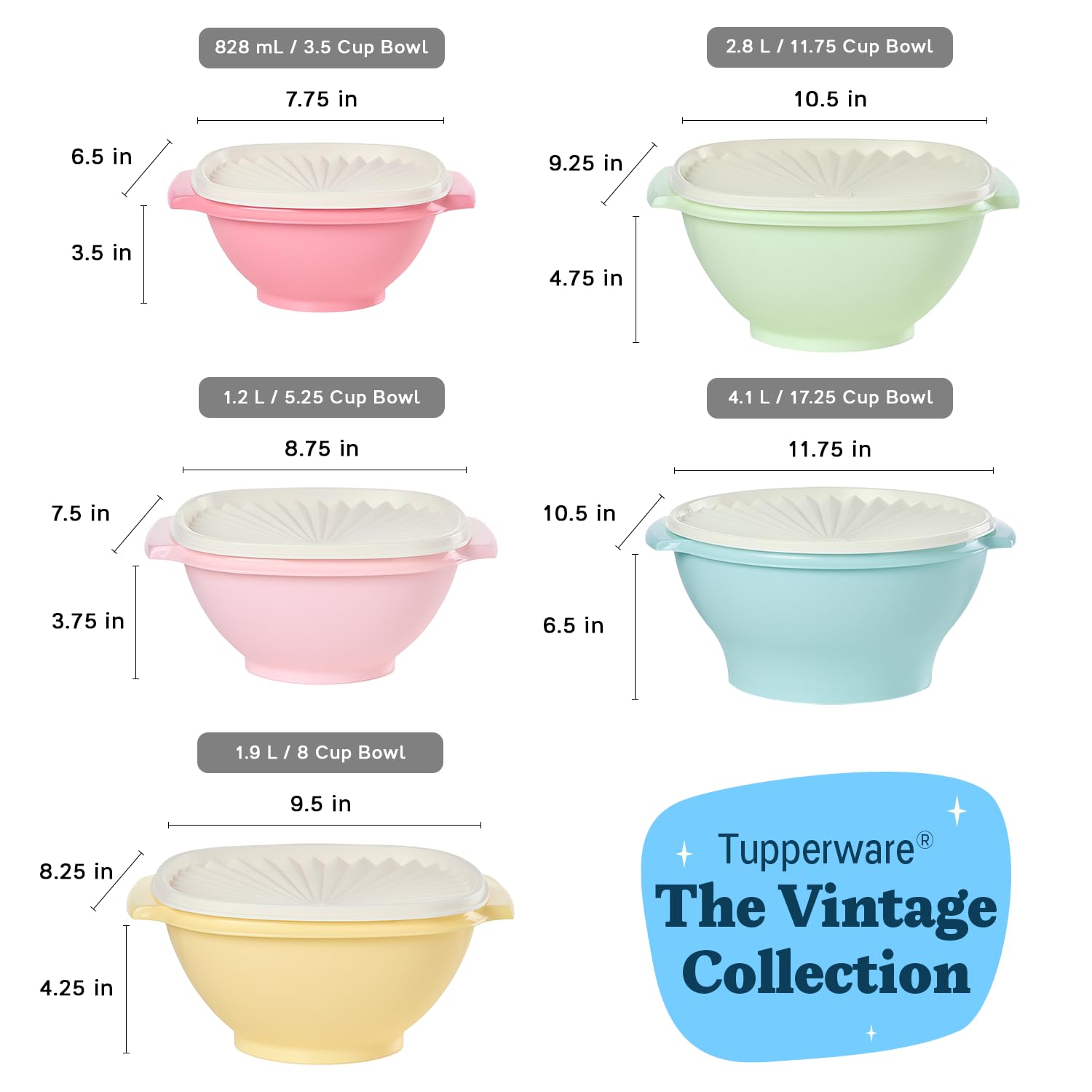 Tupperware Heritage apto para lavavajillas para una limpieza rápida.