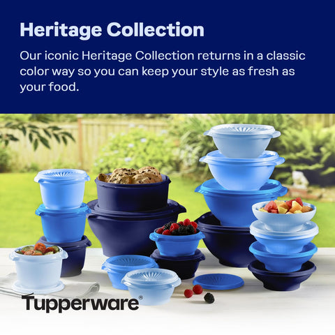 Tupperware Heritage: tapas compatibles con cierre seguro y conveniente.