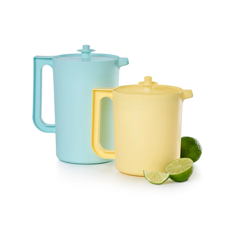 Jarra Heritage azul-amarillo, 1.5 qt, para bebidas.