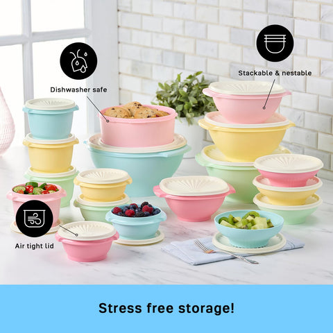 Libre de BPA en Heritage para tranquilidad al almacenar alimentos.