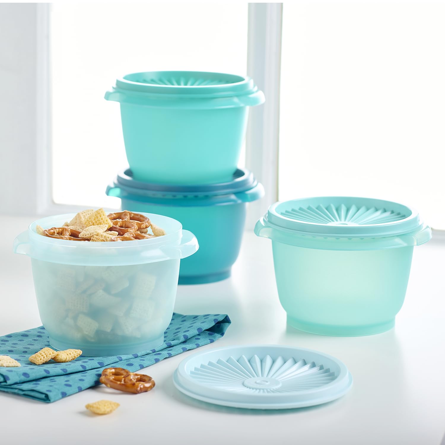 Organización de alimentos diarios con el conjunto 16 piezas de Tupperware Heritage.