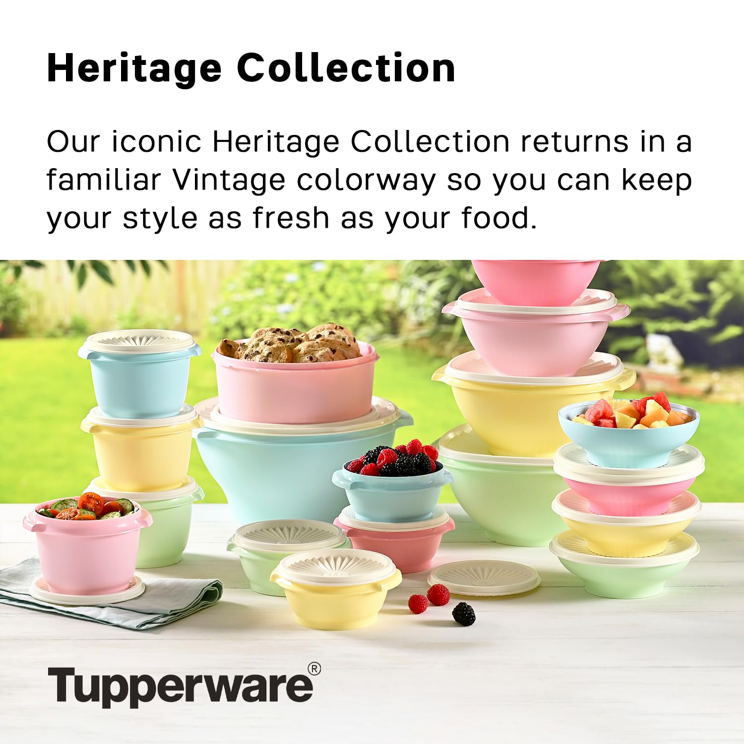 Tapas con diseño de rayos del Heritage para cierre hermético y estilo clásico.