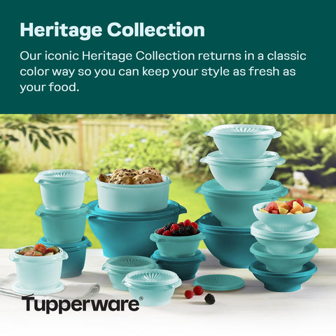 Tupperware Heritage: tapas con diseño de rayos que sellan mejor.
