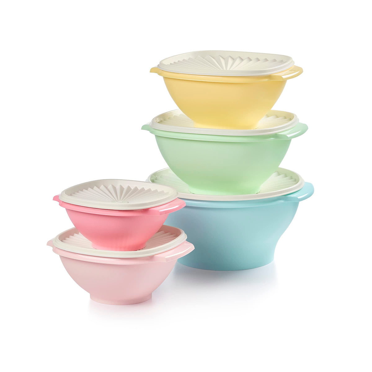 Tupperware Heritage tazones vintage color, conservación de alimentos con frescura.