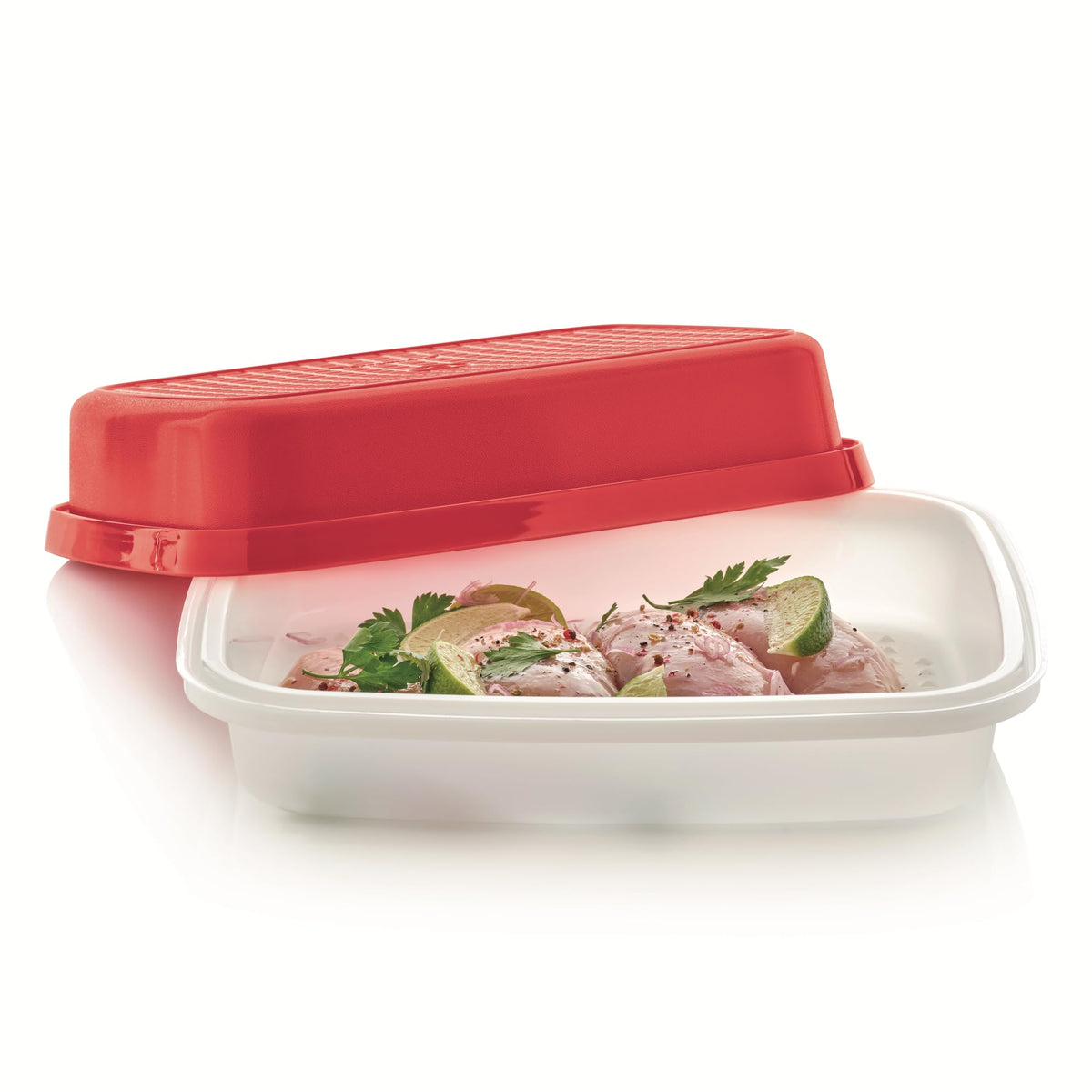 Tupperware Season-Serve contenedor exterior para marinar con cierre seguro que evita derrames