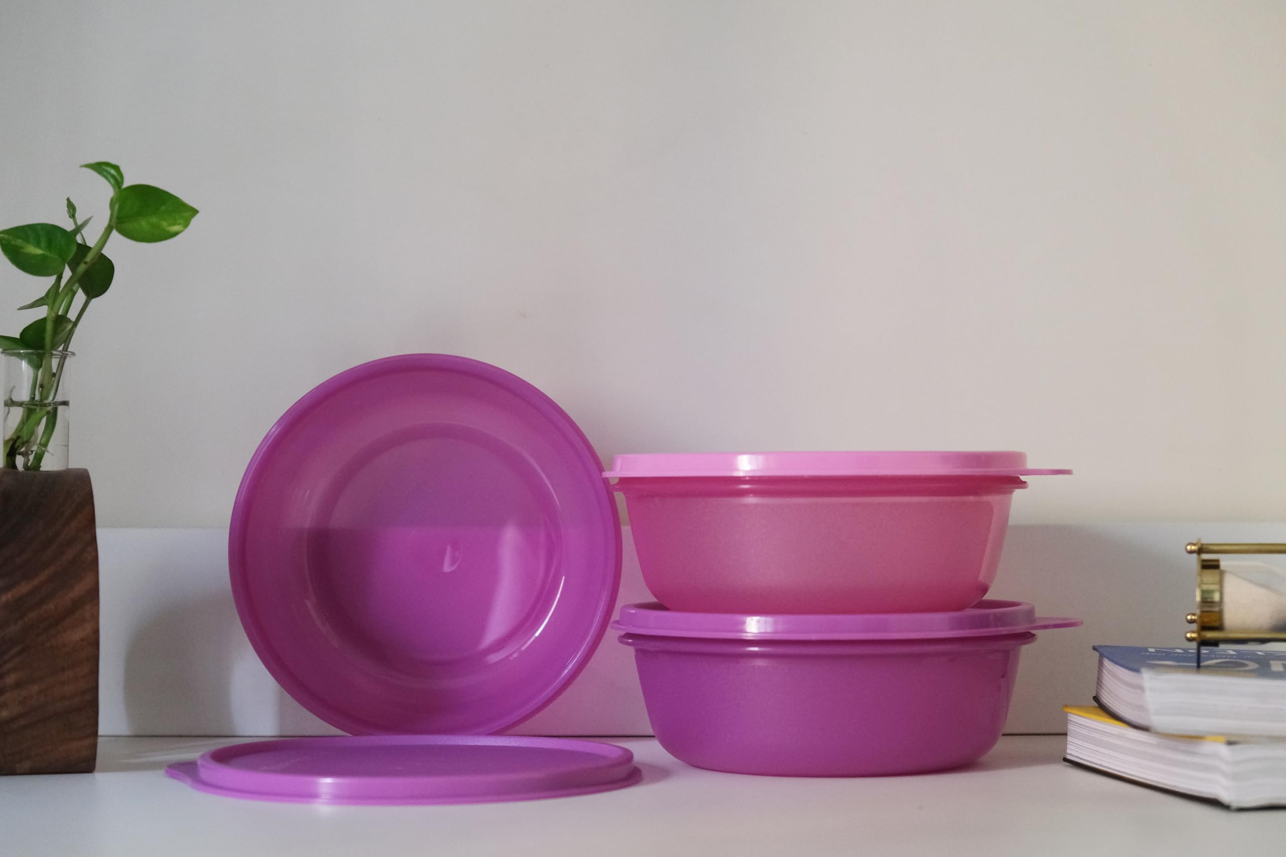 Tupperware ideal para snacks y refrigeración de yogur y frutas lavadas.