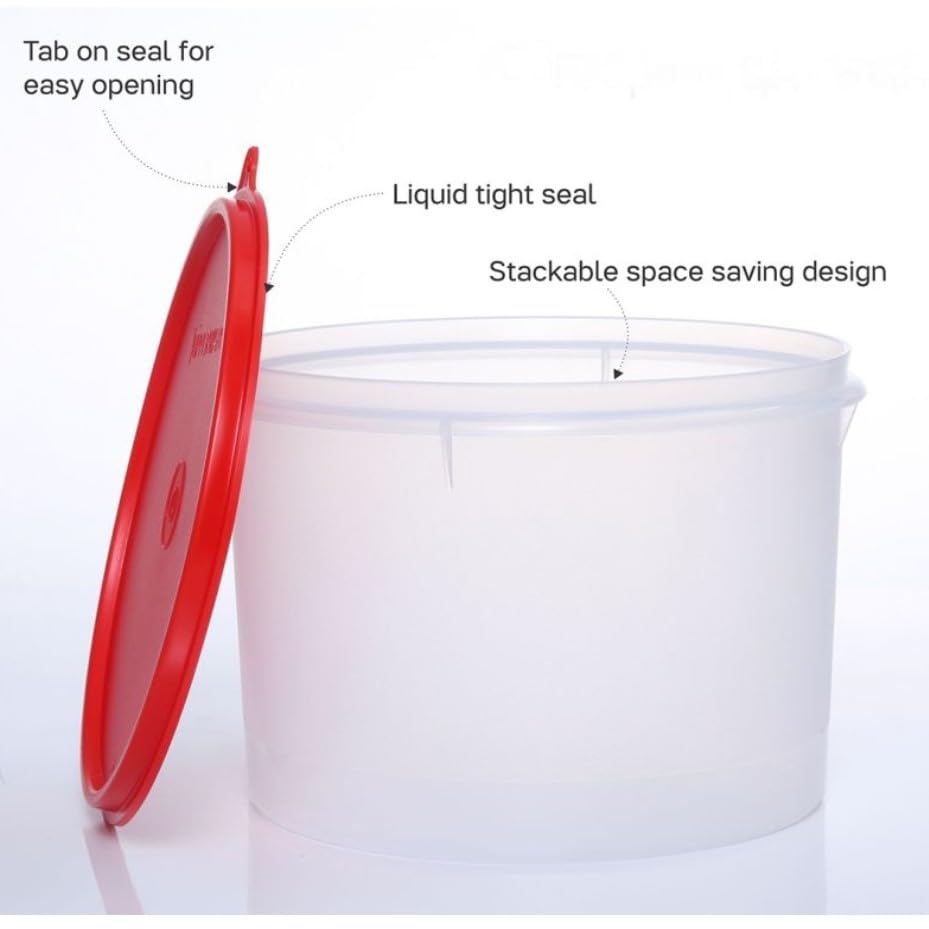 Tupperware Super Storer Grande 5L, apertura fácil para uso cómodo diario.