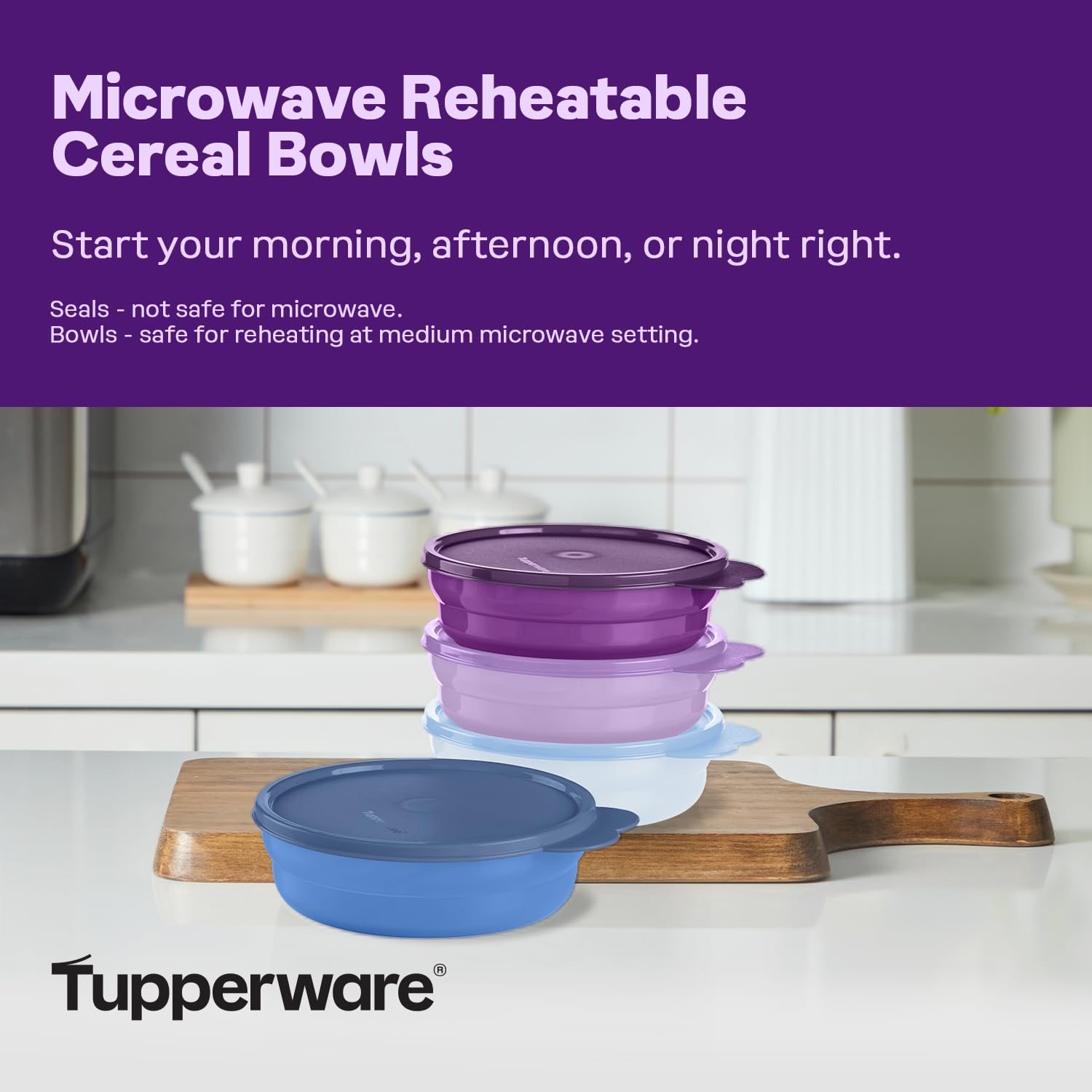 Tupperware con tapas herméticas que sellan para conservar frescura