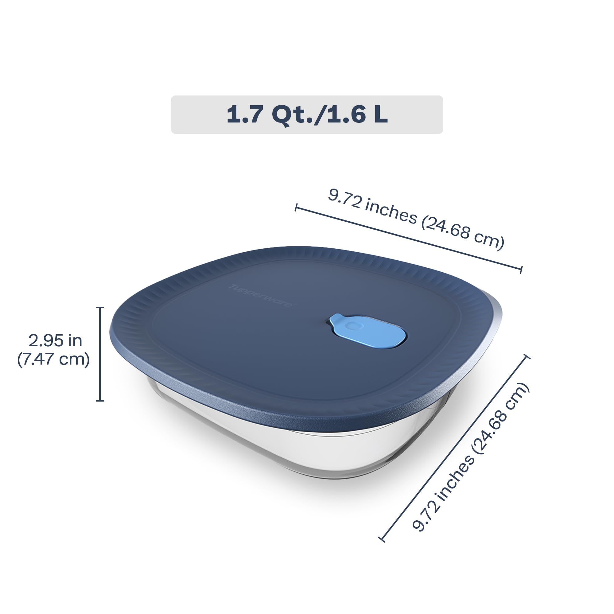 Tupperware Voila, tapa de presión con aire para sellado hermético