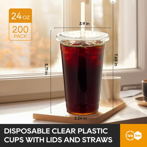 Turbo Bee vasos 24oz con tapa anti-derrame, perfecto para viajes.