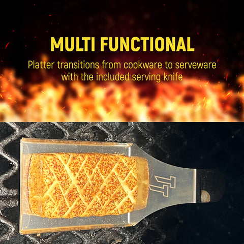 Turbo Trusser cuchillo de servicio incluido, fácil porciones en cualquier mesa.