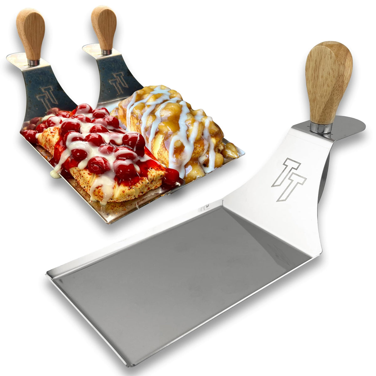 Turbo Trusser tabla para queso crema con cuchillo, ideal para servir en reuniones.