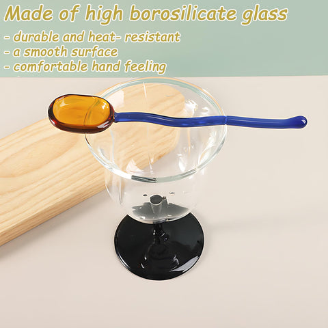 Cucharas Turbokey de vidrio para mezclar café y té con estilo