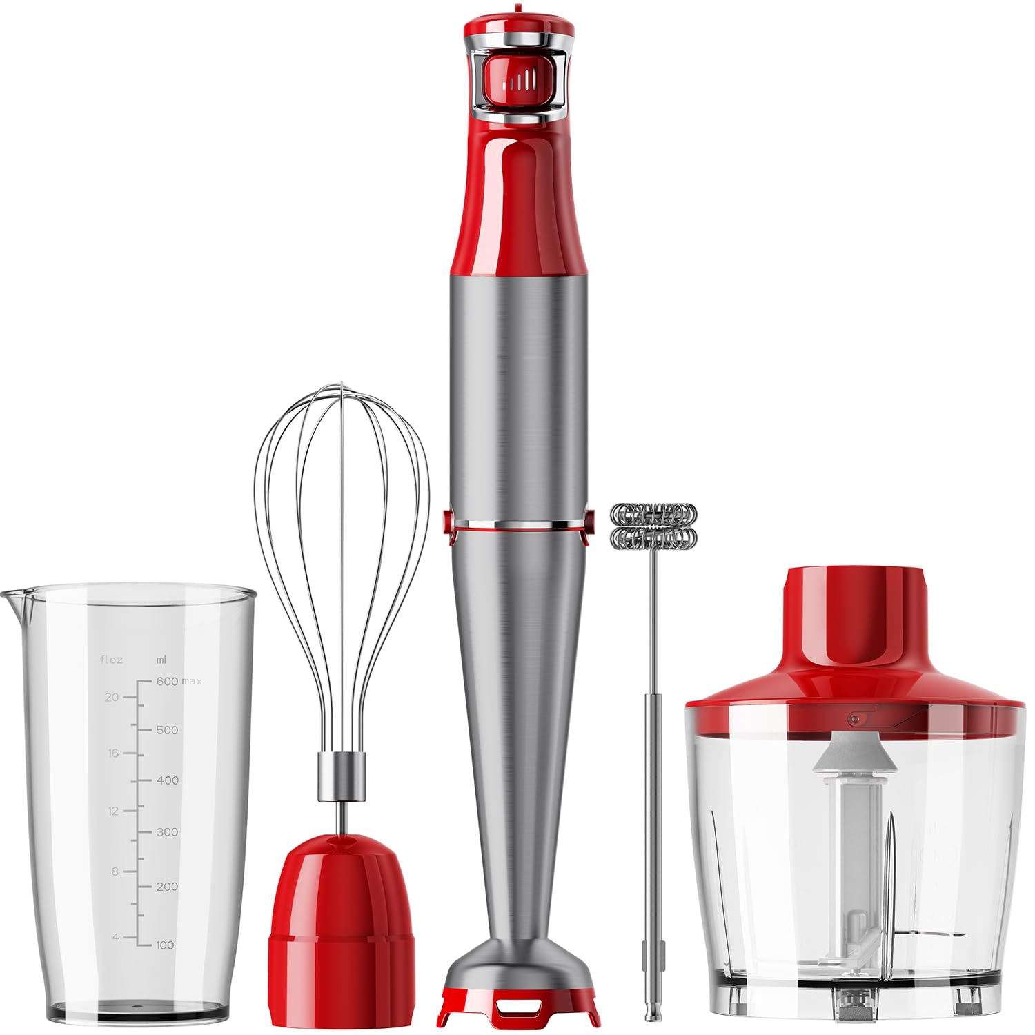Turelar batidora de inmersión 1100W con mango ergonómico para batidos cómodos.
