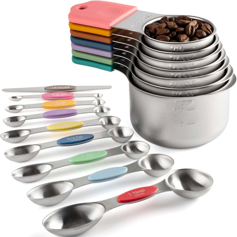 Conjunto Turewin de tazas medidoras magnéticas, 7 piezas, precisión para recetas.