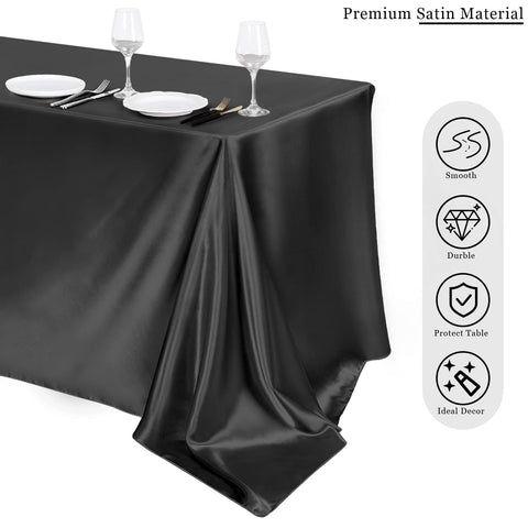 Mantel TURSTIN negro 102x58 para mesas grandes y banquetes.