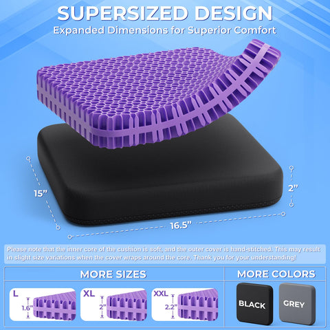 TushGuard gel de alta elasticidad, suavidad y soporte firme para mayor confort.