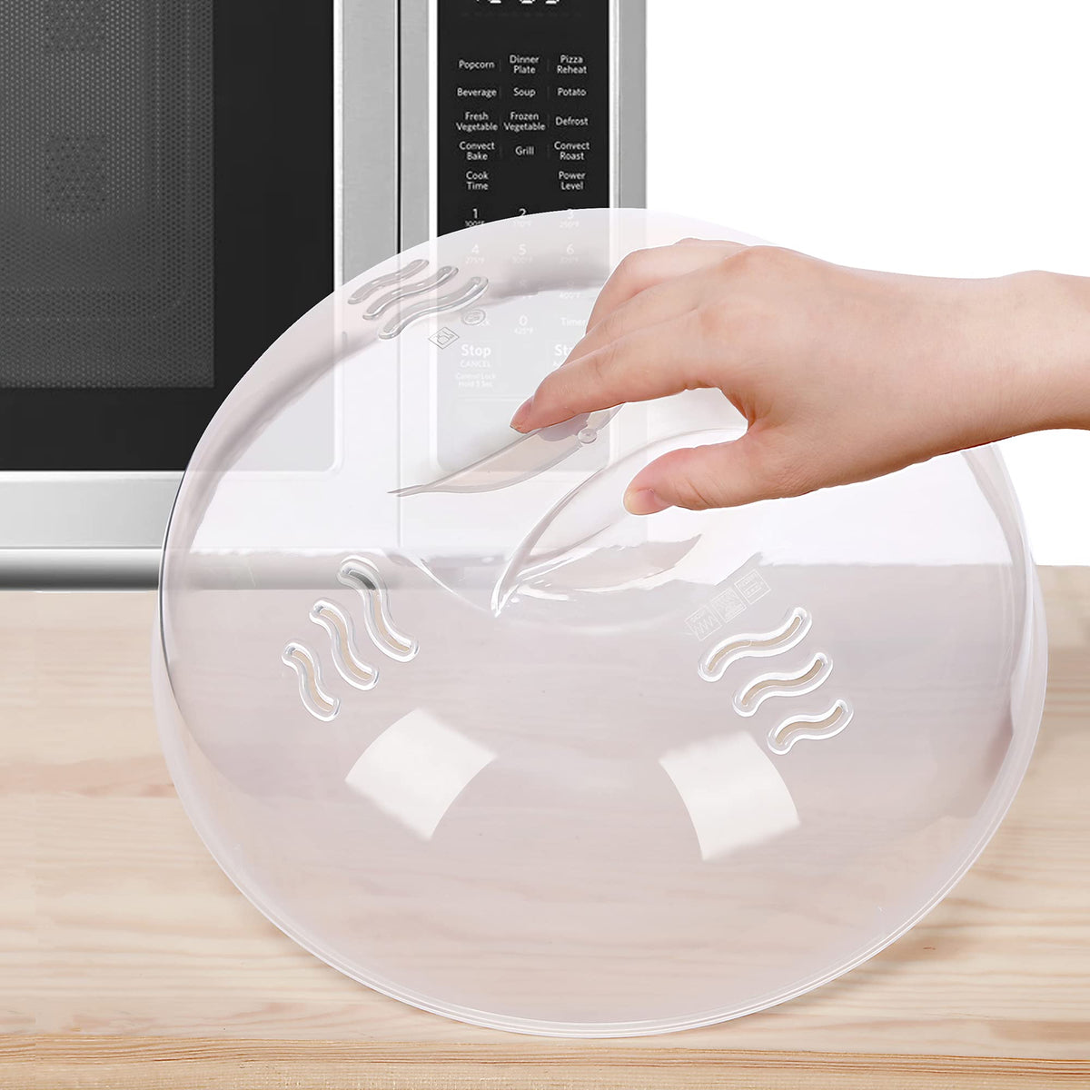 Tapa anti salpicaduras de Tusjiain para placa grande, mantiene el microondas limpio